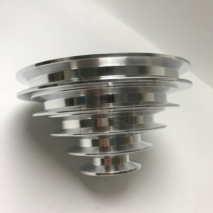BQLZR 1pc A-Type Aluminum 5-layer Pagoda Pulley Wheel 19mm Keyway 6mm for Synchronous Belt A-type Triangle Belt