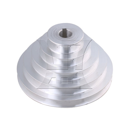 BQLZR 1pc A-Type Aluminum 5-layer Pagoda Pulley Wheel 19mm Keyway 6mm for Synchronous Belt A-type Triangle Belt