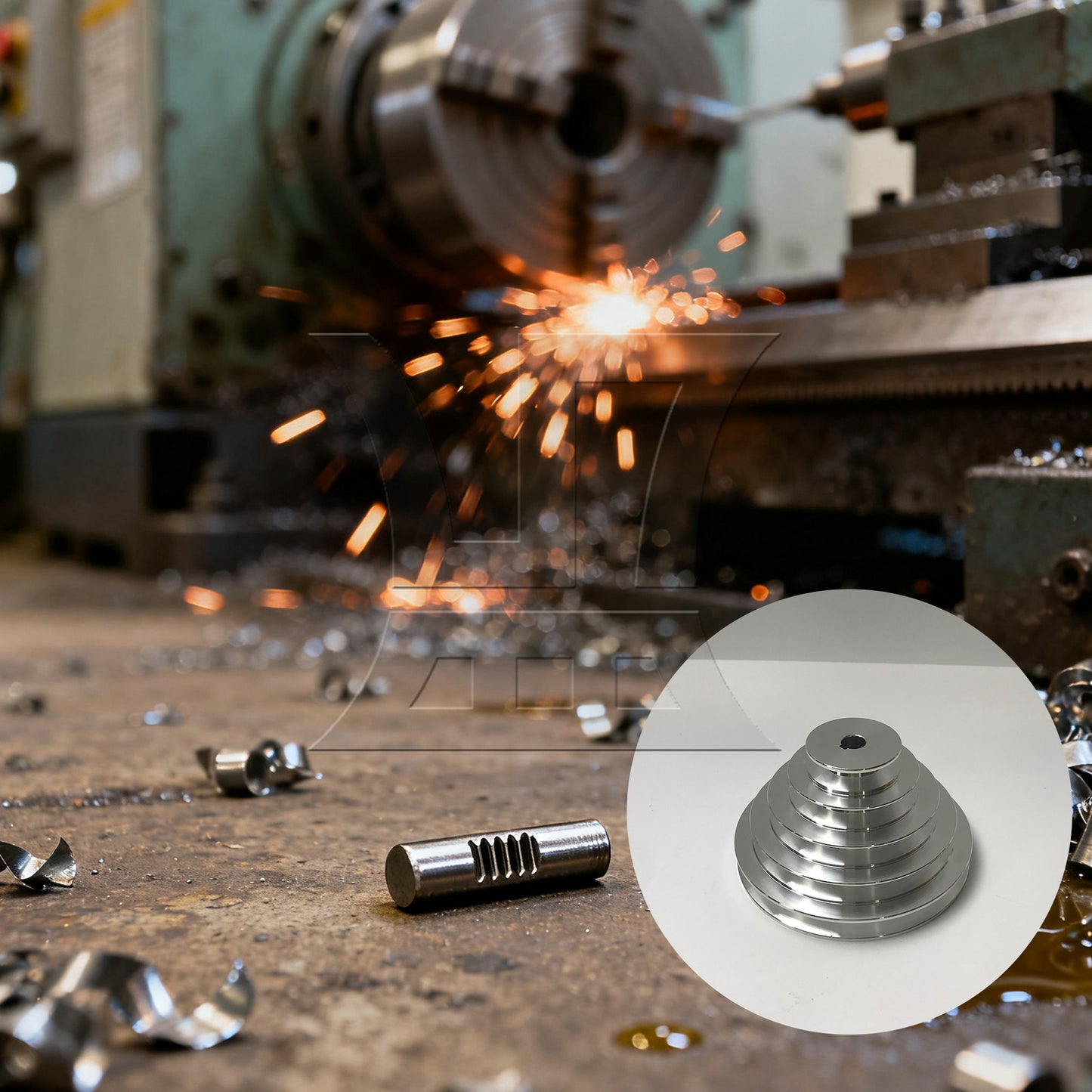 BQLZR 1pc Pagoda Pulley 14mm Keyway 5mm Machine Tool Synchronization Wheel Lathe Synchronization Wheel