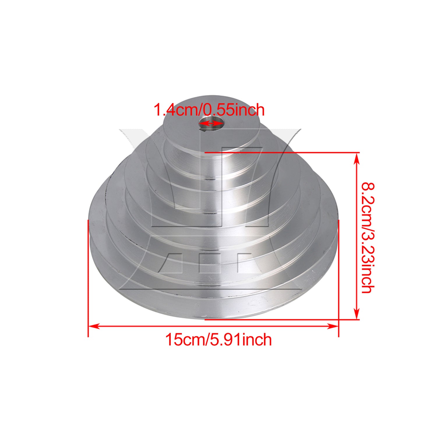 BQLZR 1pc Pagoda Pulley 14mm Keyway 5mm Machine Tool Synchronization Wheel Lathe Synchronization Wheel