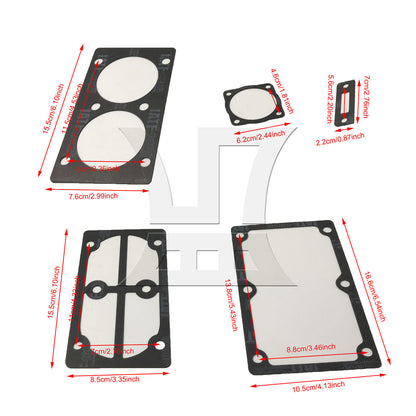BQLZR 1 Set(5-In-1) Air Compressor Valve Plate Pad 2060 Black for Air Compressor Leaf Pads Sealing Pads