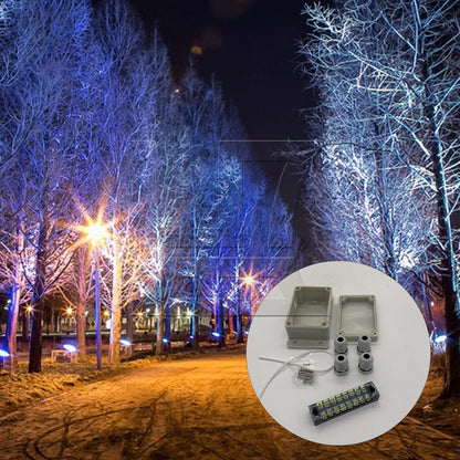 BQLZR 1pc F4 Junction Box 2-In 2-Out 8P Terminals 100 x 68 x 50mm Rtd-F White for Indoor and Outdoor Cable Connections