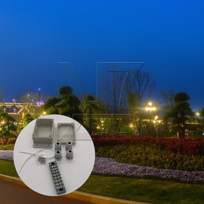 BQLZR 1pc F4 Junction Box 2-In 2-Out 8P Terminals 100 x 68 x 50mm Rtd-F White for Indoor and Outdoor Cable Connections