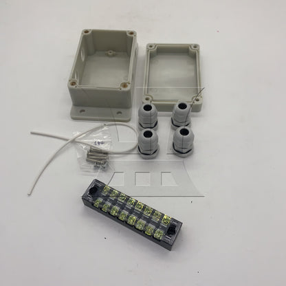 BQLZR 1pc F4 Junction Box 2-In 2-Out 8P Terminals 100 x 68 x 50mm Rtd-F White for Indoor and Outdoor Cable Connections