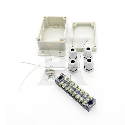 BQLZR 1pc F4 Junction Box 2-In 2-Out 8P Terminals 100 x 68 x 50mm Rtd-F White for Indoor and Outdoor Cable Connections