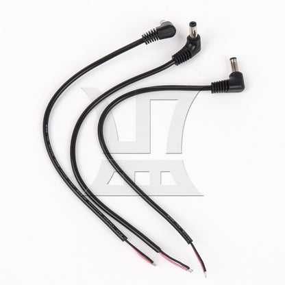 BQLZR DC Tips Power Plug Jack Connector 5.5 x 2.1mm Male Right Angle Cord Cable