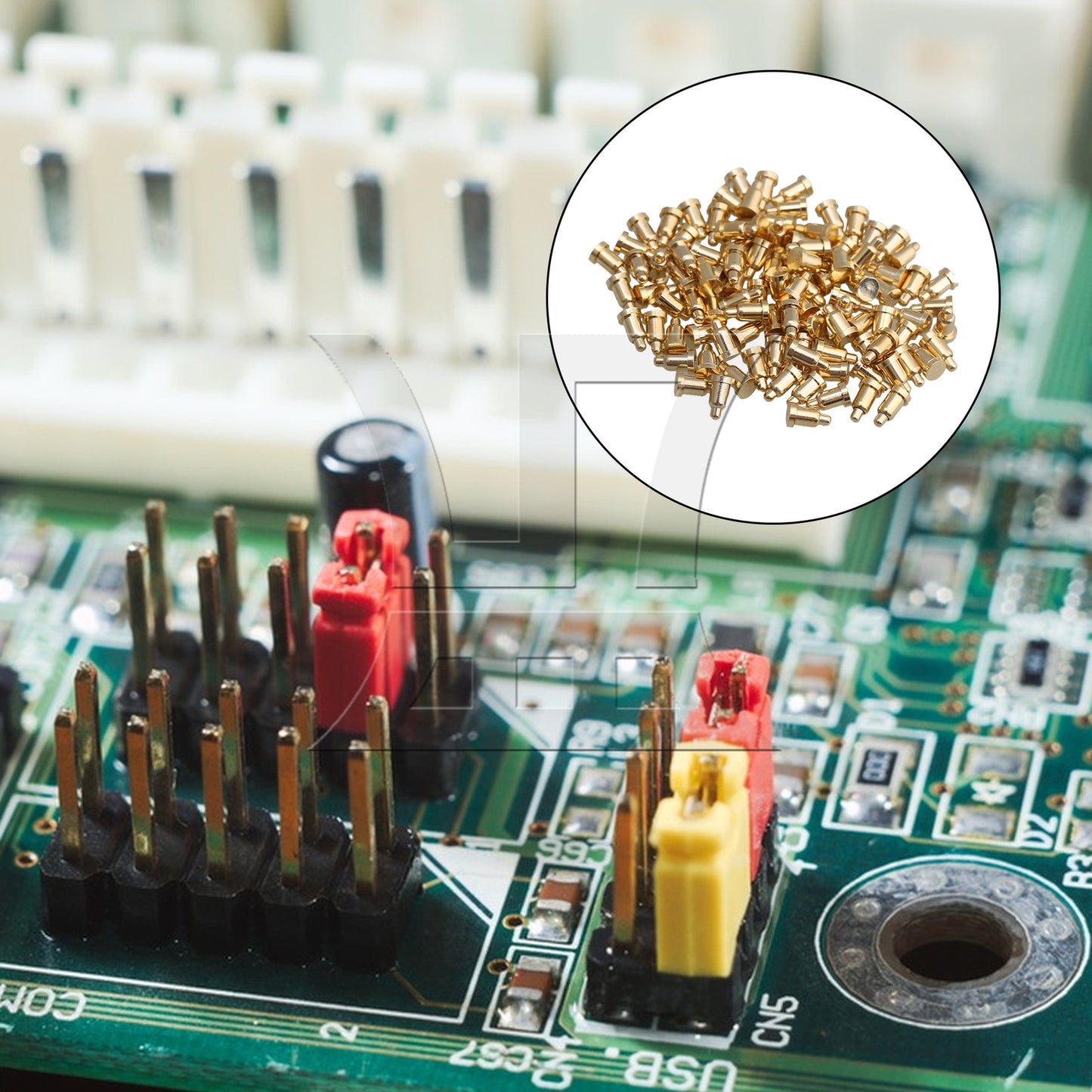 BQLZR  Gold Plating Copper D2xH3.5mm Spring Thimble Pins Probes Connector