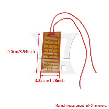 BQLZR 12V 10W Flexible Plastic Heater Plate Adhesive PI Heating Pad 32.5x90mm
