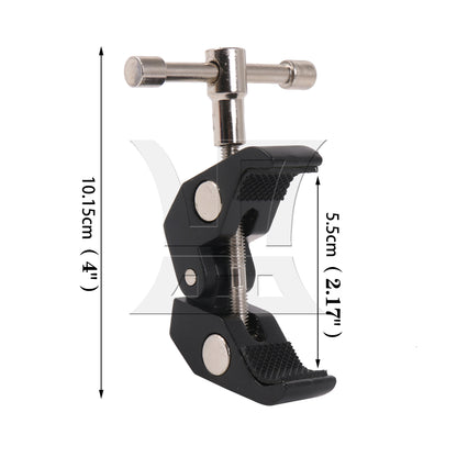 BQLZR 2 Pieces Multi-Function Clamp with 1/4 Inch 3/8 Inch Thread for Photography