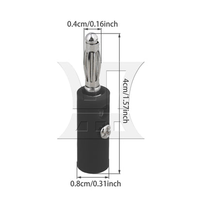 BQLZR 1pc Banana Plug 4mm Black Plug Terminal Amplifier Speaker Plug