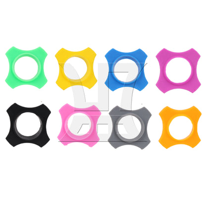 BQLZR 24pcs Microphone Foam Cover Anti-slip Silicone Ring Blue Black Orange Grey Pink Green Purple Yellow for KTV Handheld Mic