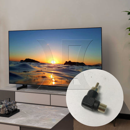 BQLZR 1pc Adapter Male Orbital Black Right Angle Adapter for VCD Dvd