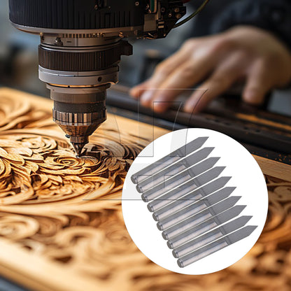 BQLZR 10Pcs 60 Degree 0.2mm Carbide Engraving Bits CNC Router Tool for PCB board