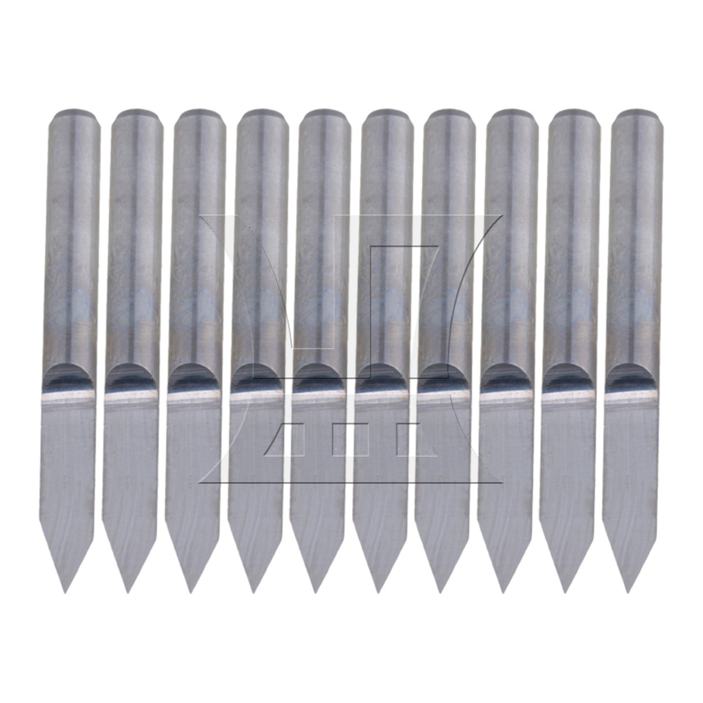 BQLZR 10Pcs 60 Degree 0.2mm Carbide Engraving Bits CNC Router Tool for PCB board