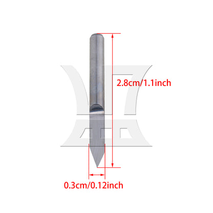 BQLZR 10Pcs 60 Degree 0.2mm Carbide Engraving Bits CNC Router Tool for PCB board