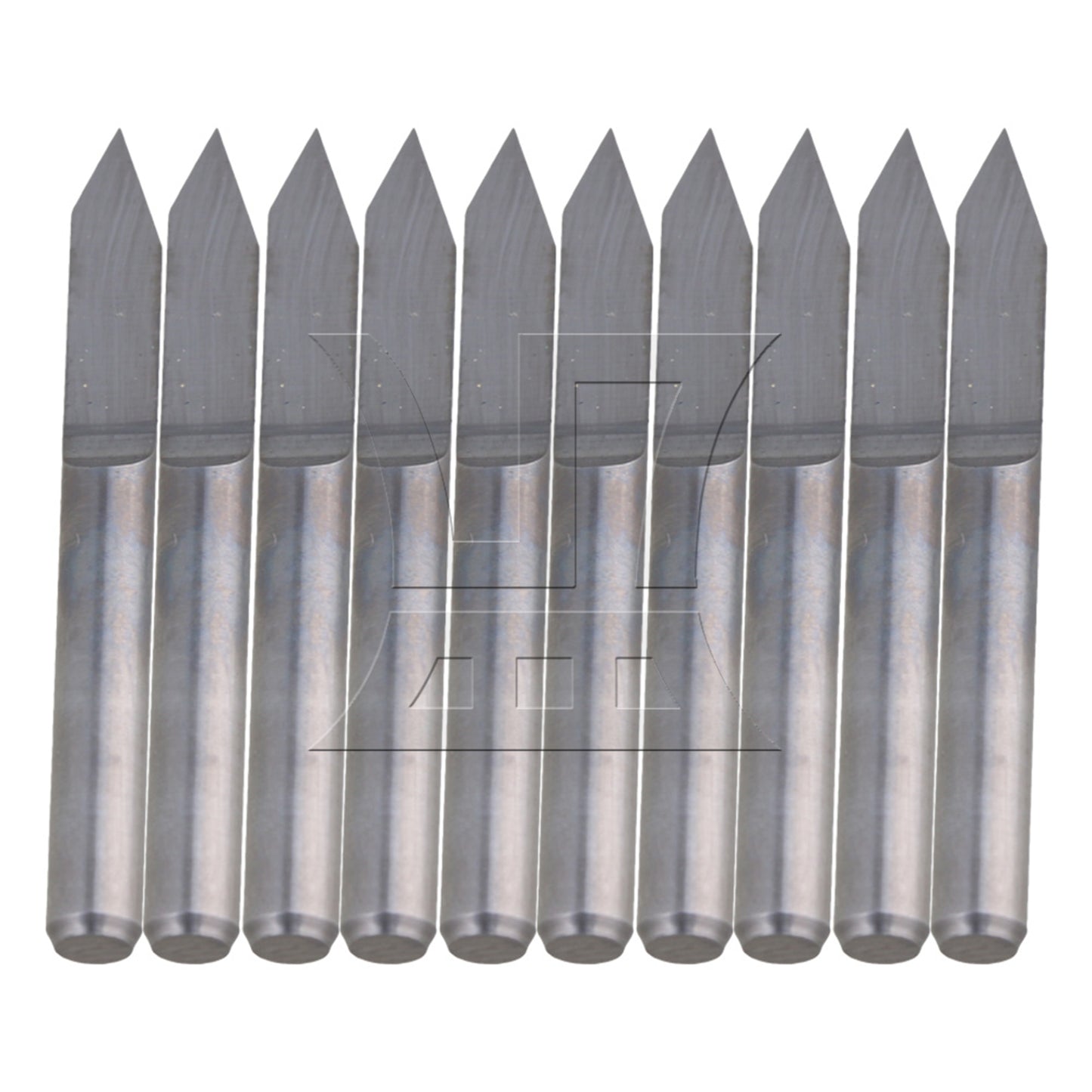 BQLZR 10Pcs 60 Degree 0.2mm Carbide Engraving Bits CNC Router Tool for PCB board
