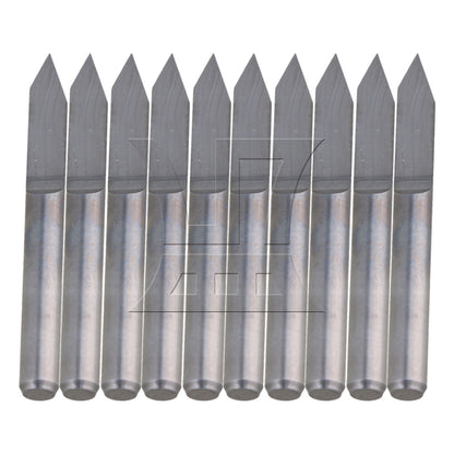 BQLZR 10Pcs 60 Degree 0.2mm Carbide Engraving Bits CNC Router Tool for PCB board