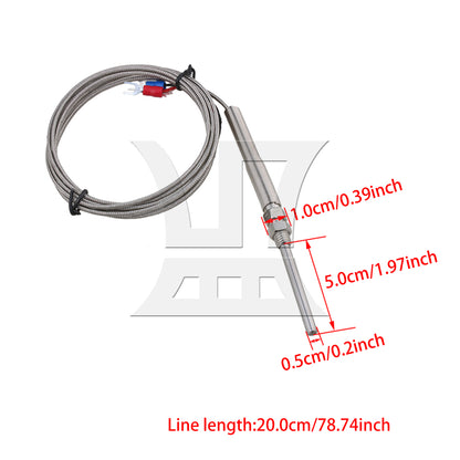BQLZR 2m Long 5 x 50 Probe Sensors K Type Thermocouple Stainless Steel