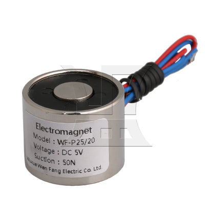BQLZR DC 5V 4W 0.8A 50N 5Kg Sucked Electric Lifting Magnet Solenoid Lift Holding