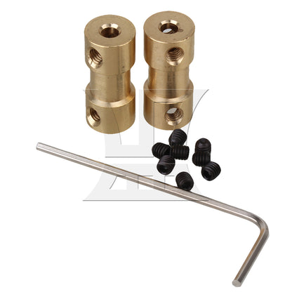 BQLZR  Brass Joint Shaft Motor Flexible Coupling Coupler Connector 3mm to 4mm