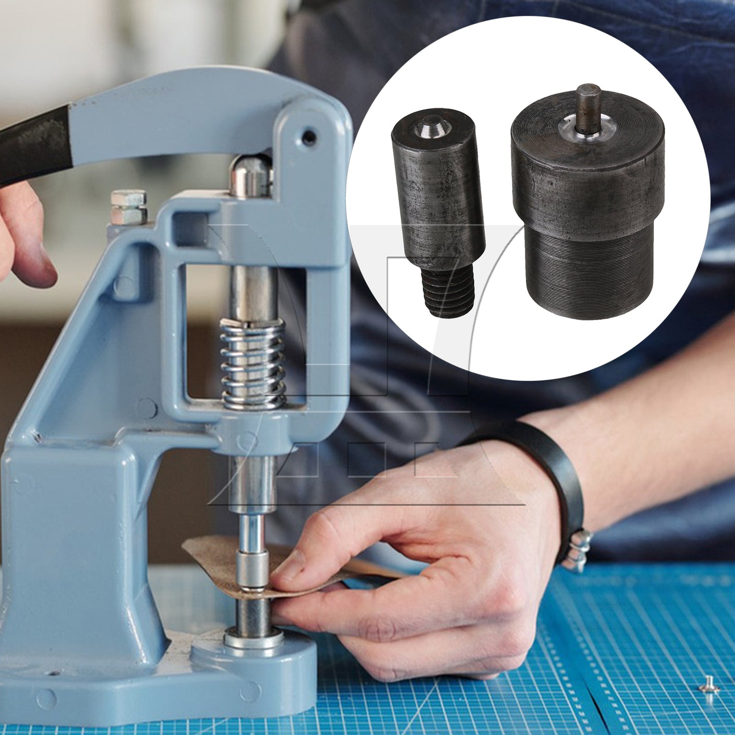 BQLZR 150 # Manual Hand Press Grommet Puncher Install Machines 4mm Eyelet Die Set s