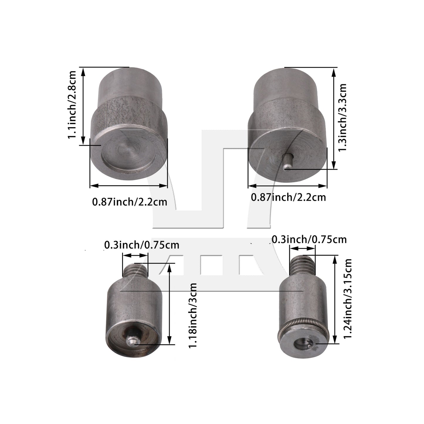 BQLZR Snap Button Molds Set For 831 15mm Hand Pressing Machine Spare Parts