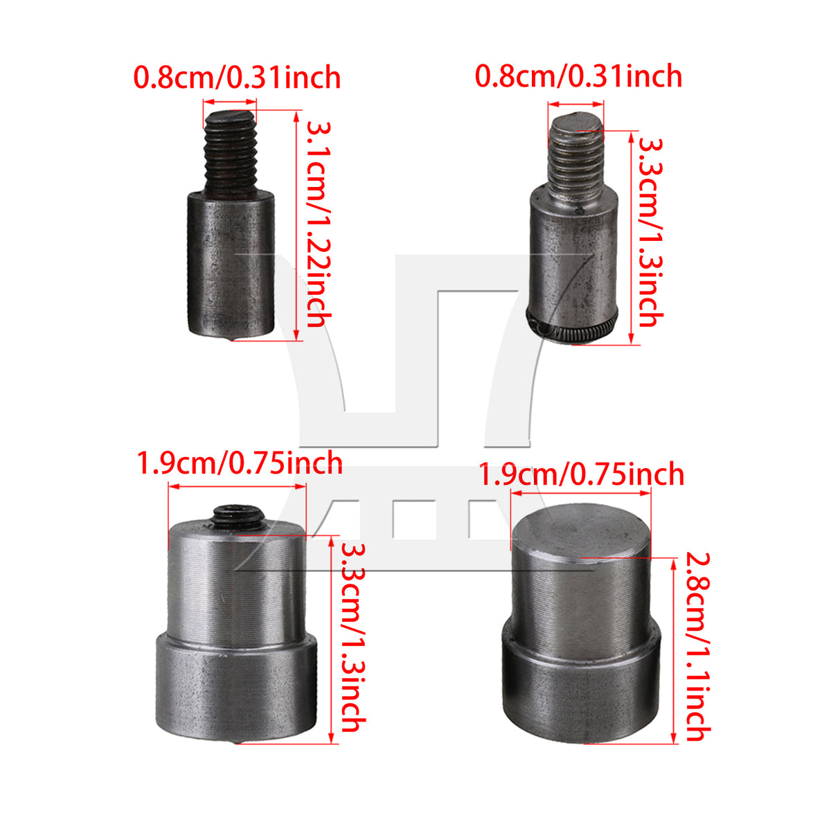BQLZR Heavy Duty Snap Fastener Die Molds Set for Hand Press Machine Setter For 655 10m