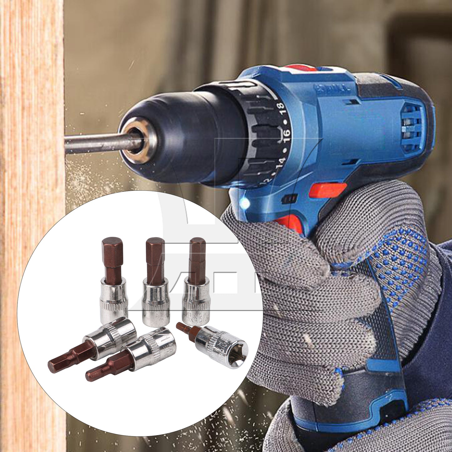 BQLZR S2 Alloy Steel Metric 1/4" Drive Hex Bit Sockets Set for Parbuckle Screw