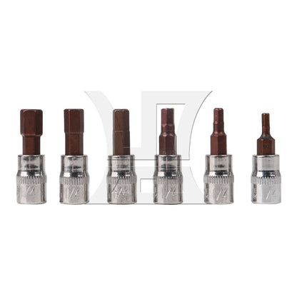 BQLZR S2 Alloy Steel Metric 1/4" Drive Hex Bit Sockets Set for Parbuckle Screw