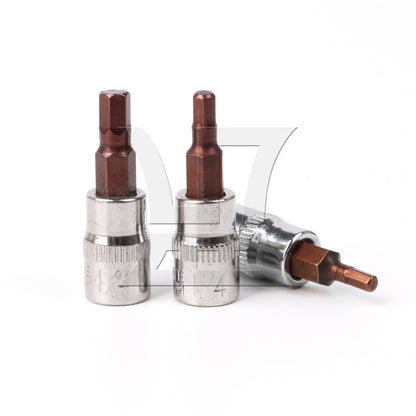 BQLZR S2 Alloy Steel Metric 1/4" Drive Hex Bit Sockets Set for Parbuckle Screw