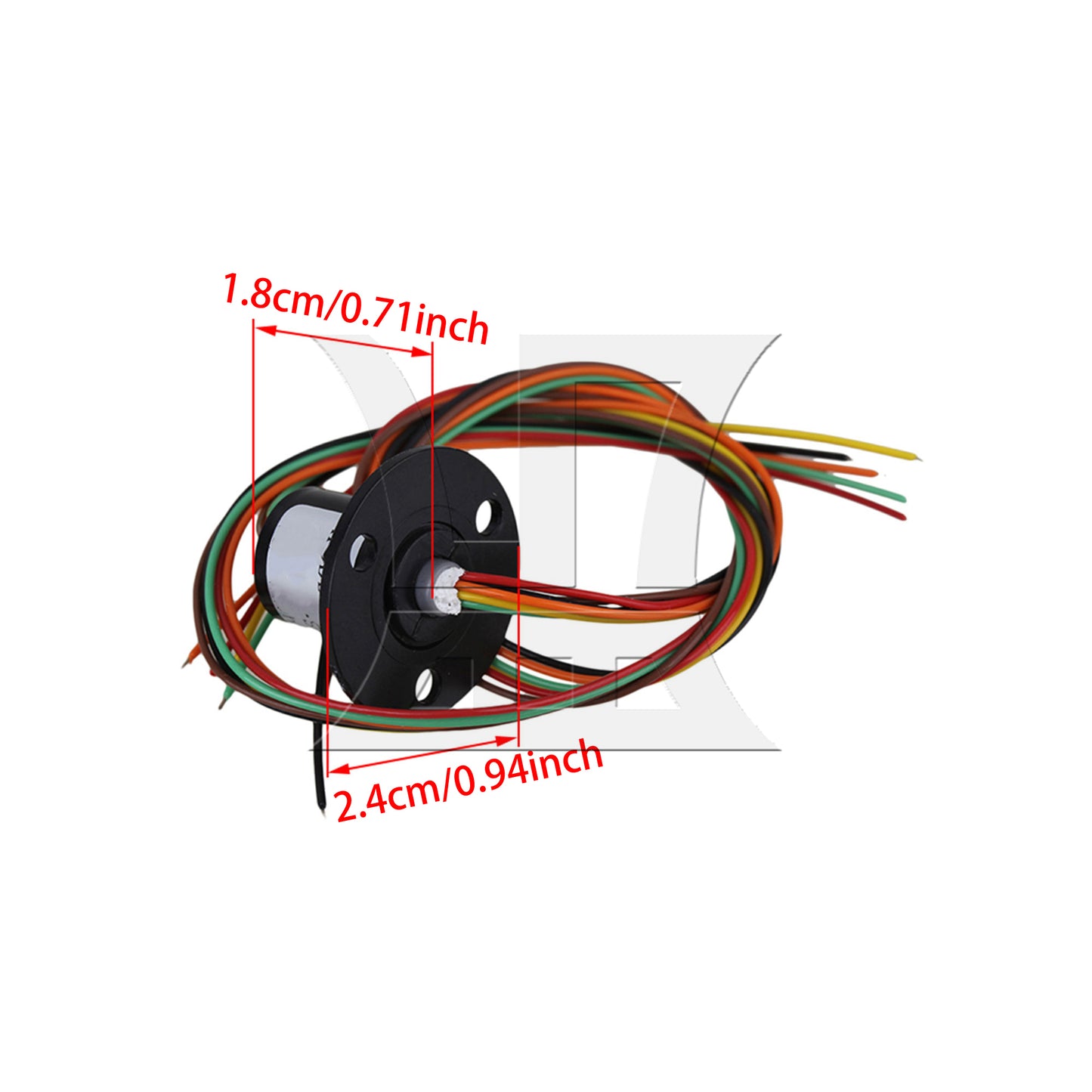 BQLZR 240V Black Metal 6 Wires 250RPM Equipment Capsule Slip Ring Hat Type