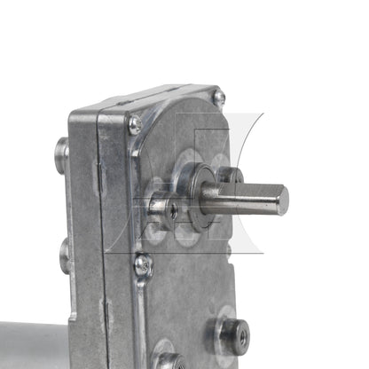 BQLZR Square Electric High Torque Geared Gearbox Motor Silver Metal DC 12V 34RPM