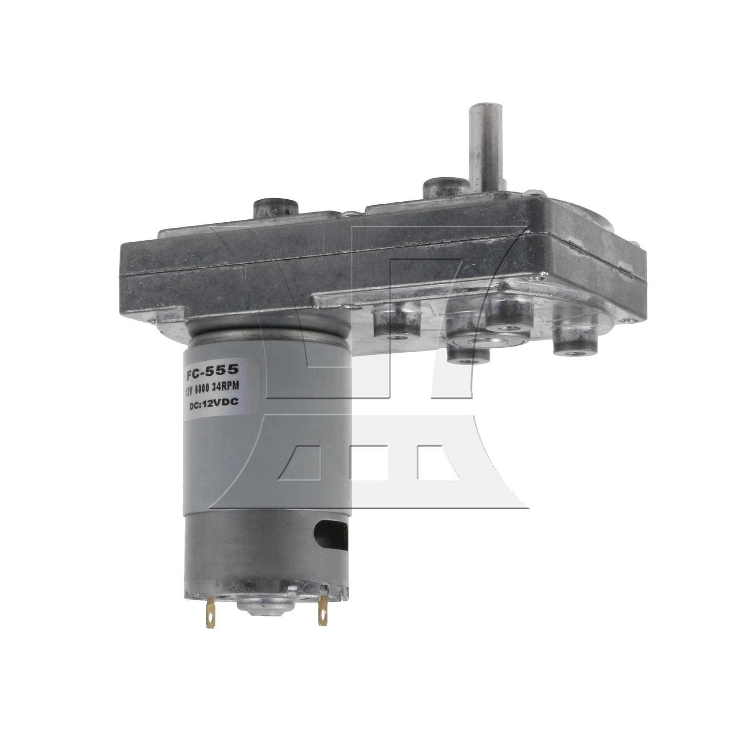 BQLZR Square Electric High Torque Geared Gearbox Motor Silver Metal DC 12V 34RPM