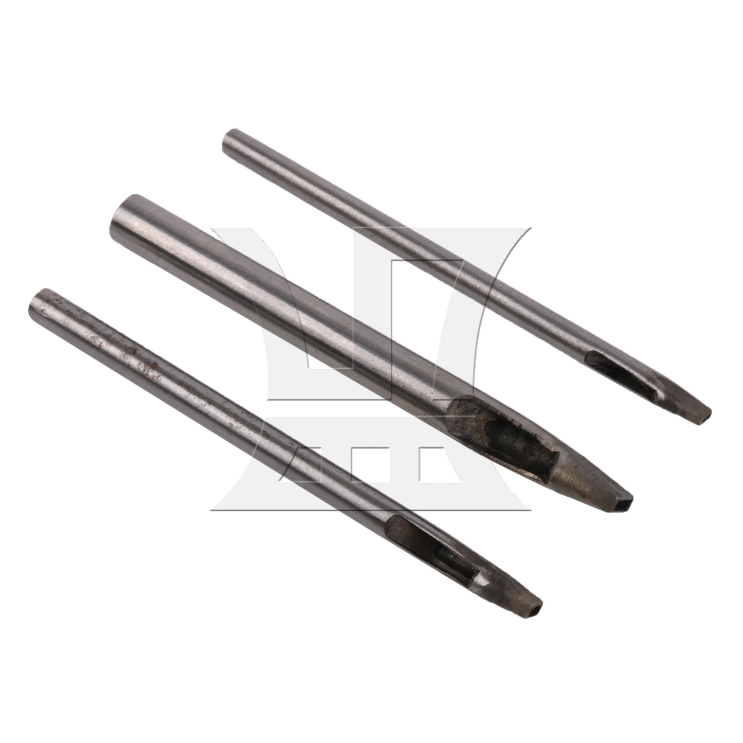 BQLZR 6 x Silver Steel Rectangle Pattern Punch Tool for Leather Punch
