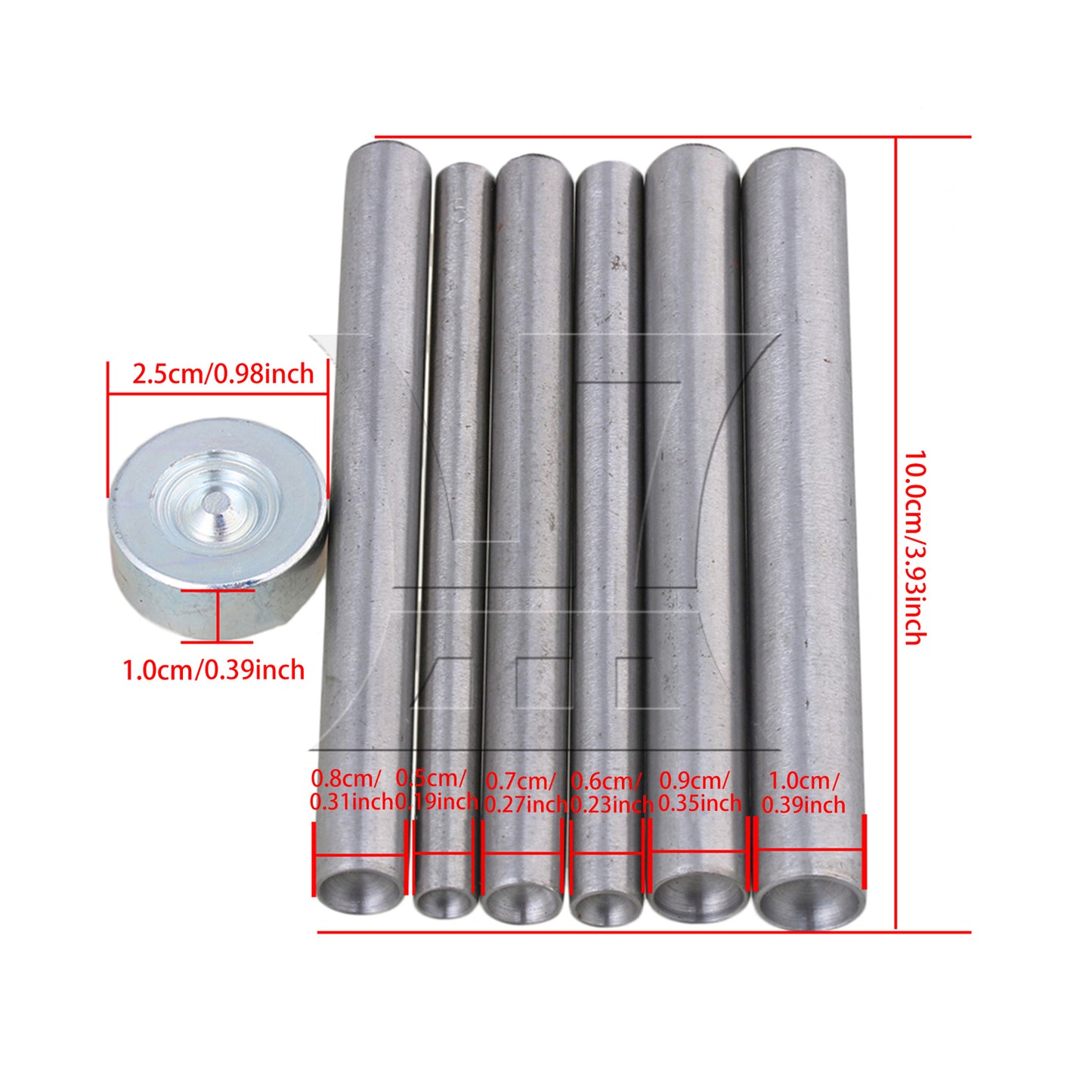 BQLZR Leather Craft Puncher Stick Rivet Install Tool 5-10mm Leather Tools