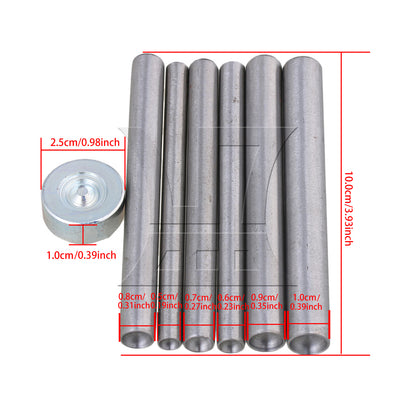 BQLZR Leather Craft Puncher Stick Rivet Install Tool 5-10mm Leather Tools