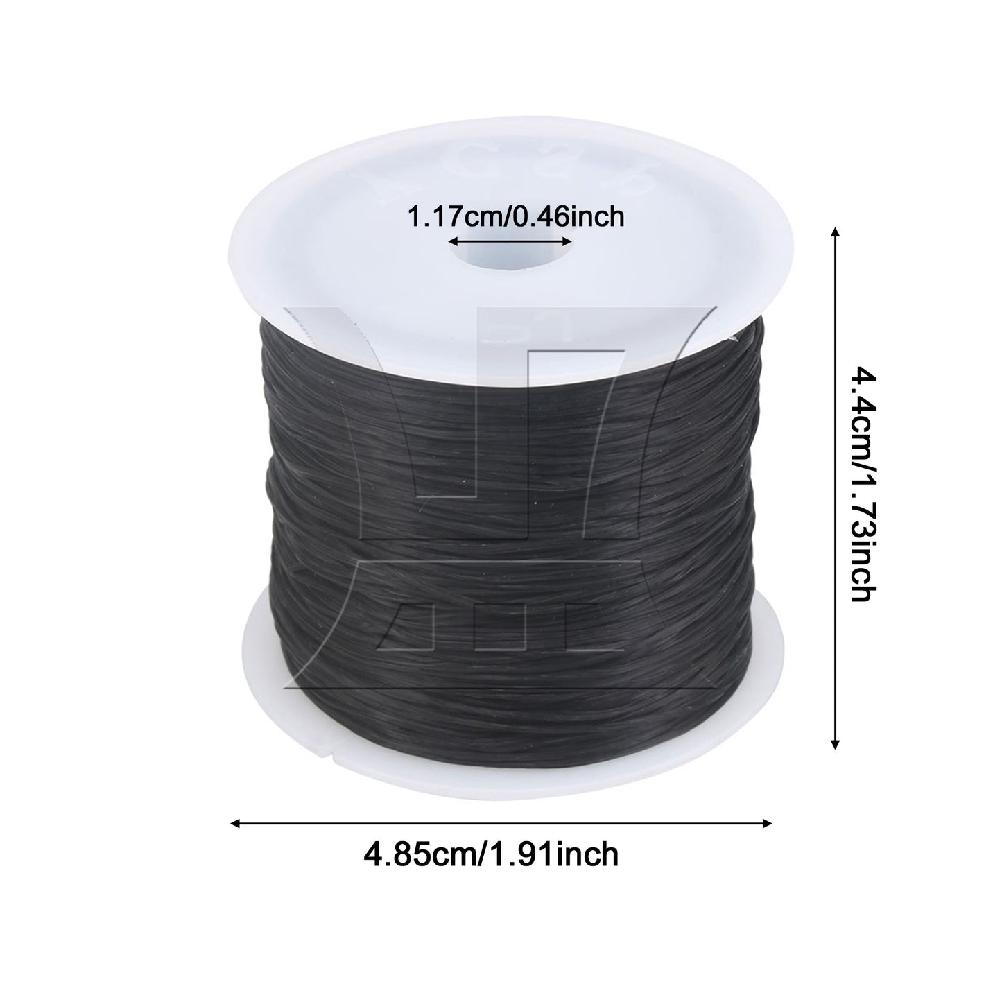 BQLZR 0.5mm Black Beading Thread Jewelry Bracelet Making Weaving Stretchy Cord 60m