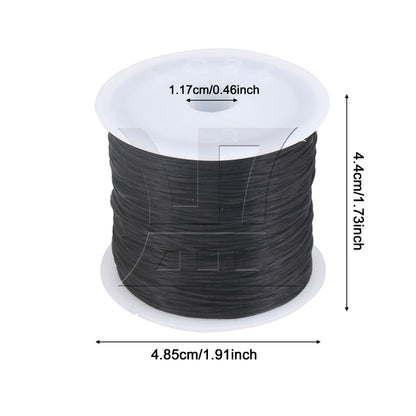 BQLZR 0.5mm Black Beading Thread Jewelry Bracelet Making Weaving Stretchy Cord 60m
