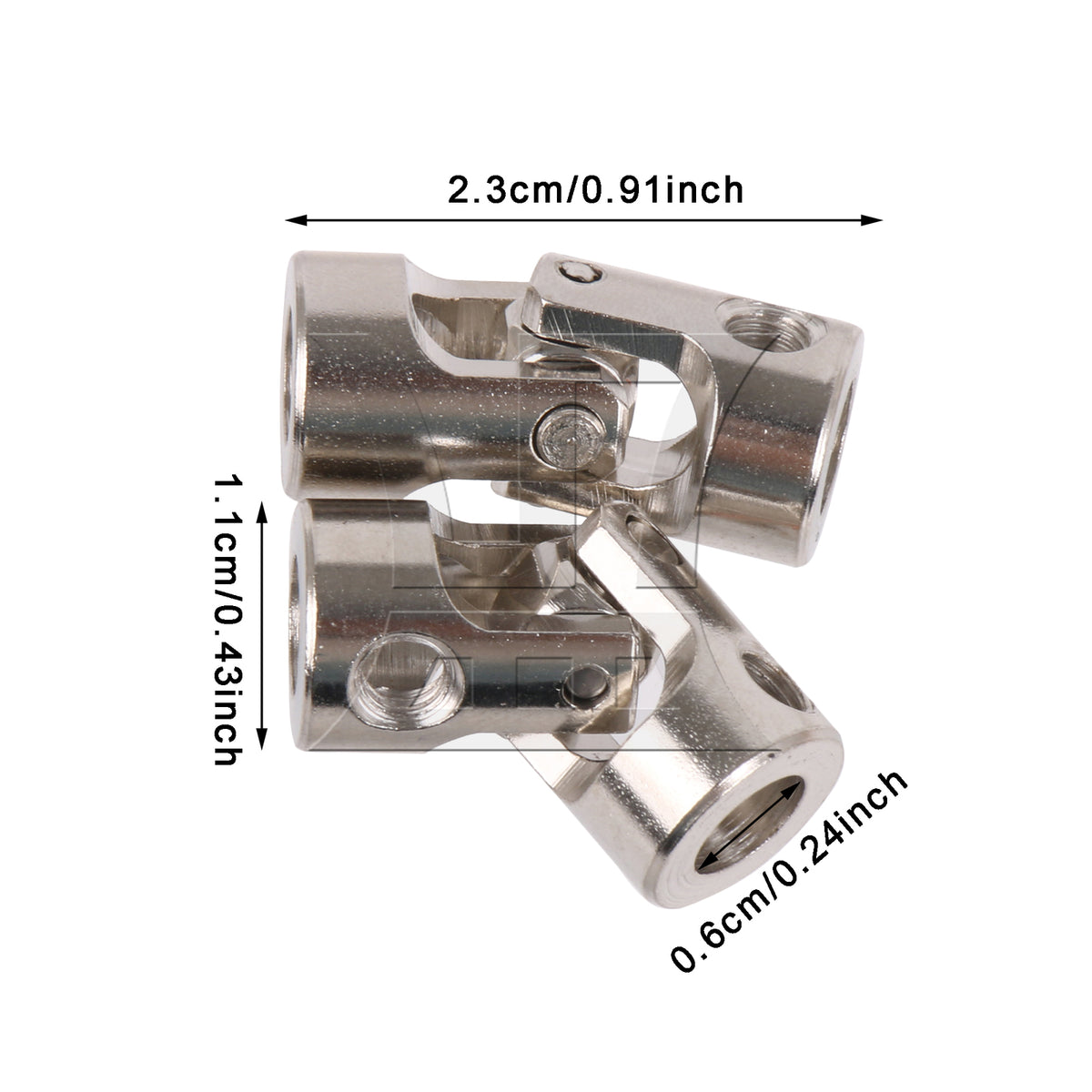 BQLZR 1pc RC Joint Shaft Coupler 6-6mm Model Car Model Boat Replacement Metal Coupling