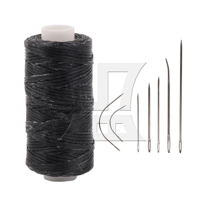 BQLZR Leather Upholstery Sewing Waxed Thread 55yds Length Black for DIY Hand Made
