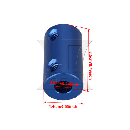 BQLZR 1pc Aluminum Alloy Coupling D14L25 6-6mm for Blower 3D Printers