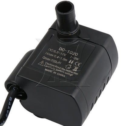 BQLZR DC5.5-12V 1-3W Submersible Water Pump 200L/H For Aquarium fountain fish pond