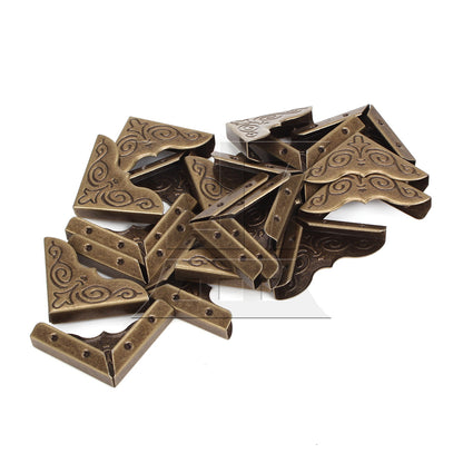 BQLZR 20pcs Elegant Bronze Album Edge Cover Corner 25x4mm Ntebook Gards
