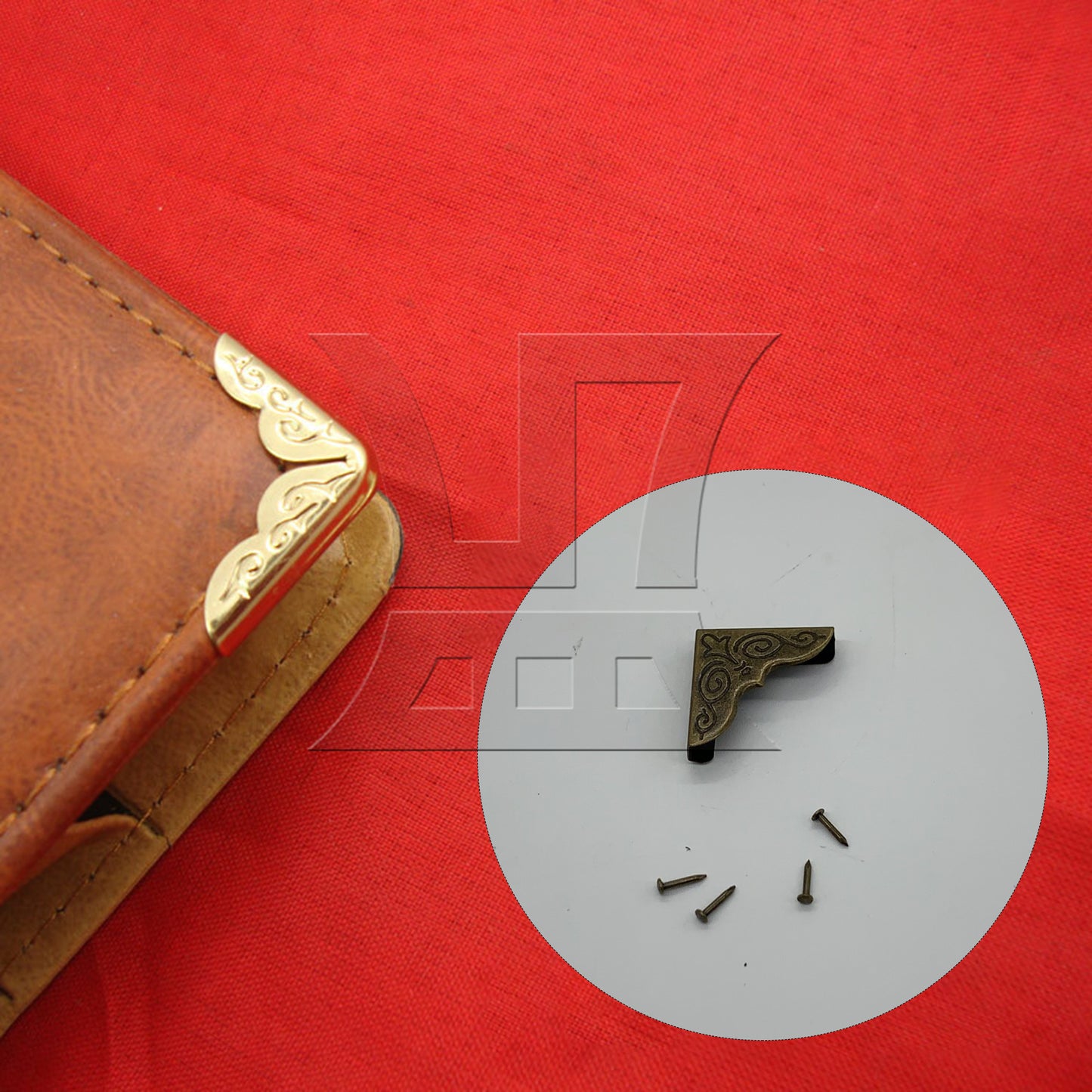 BQLZR 20pcs Elegant Bronze Album Edge Cover Corner 25x4mm Ntebook Gards