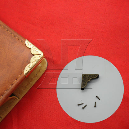 BQLZR 20pcs Elegant Bronze Album Edge Cover Corner 25x4mm Ntebook Gards