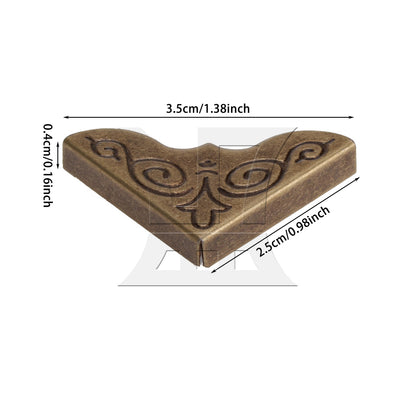 BQLZR 20pcs Elegant Bronze Album Edge Cover Corner 25x4mm Ntebook Gards