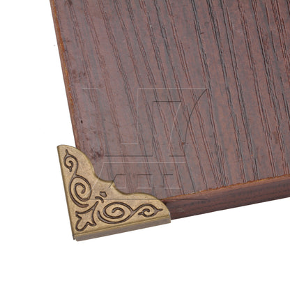 BQLZR 20pcs Elegant Bronze Album Edge Cover Corner 25x4mm Ntebook Gards