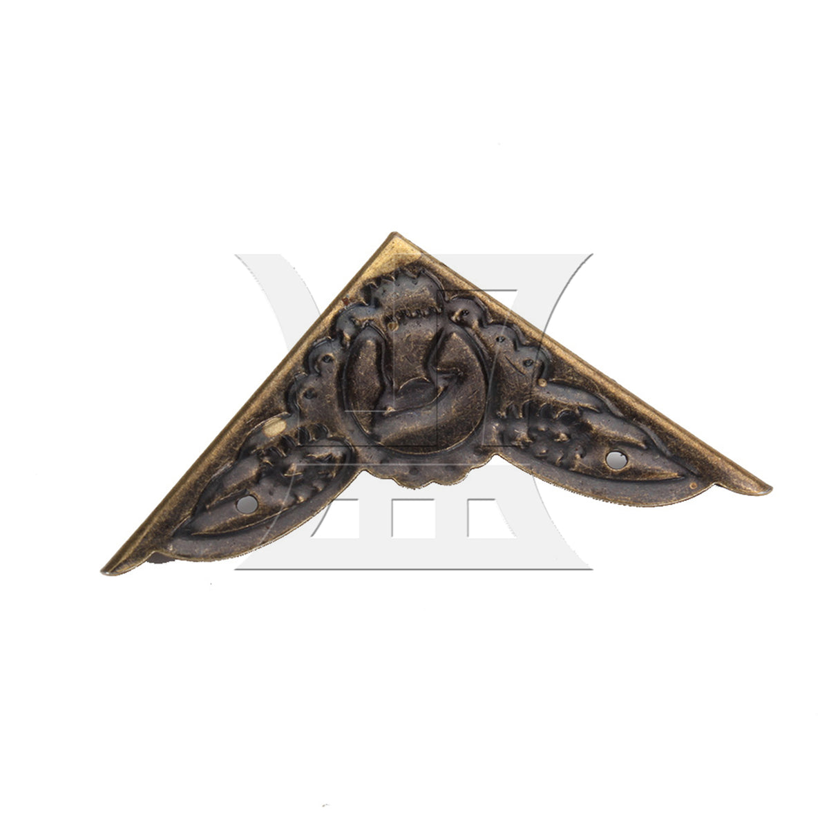 BQLZR Ancient Antique Bronze Desk Edge Cover Iron Box Corner Conservator