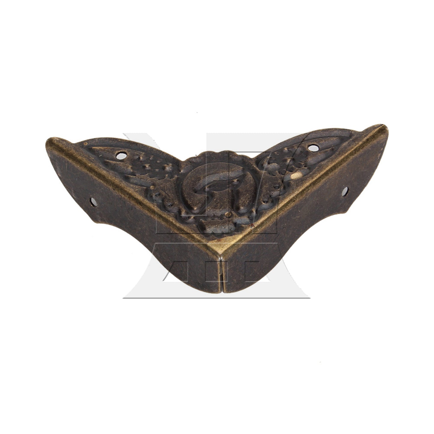 BQLZR Ancient Antique Bronze Desk Edge Cover Iron Box Corner Conservator