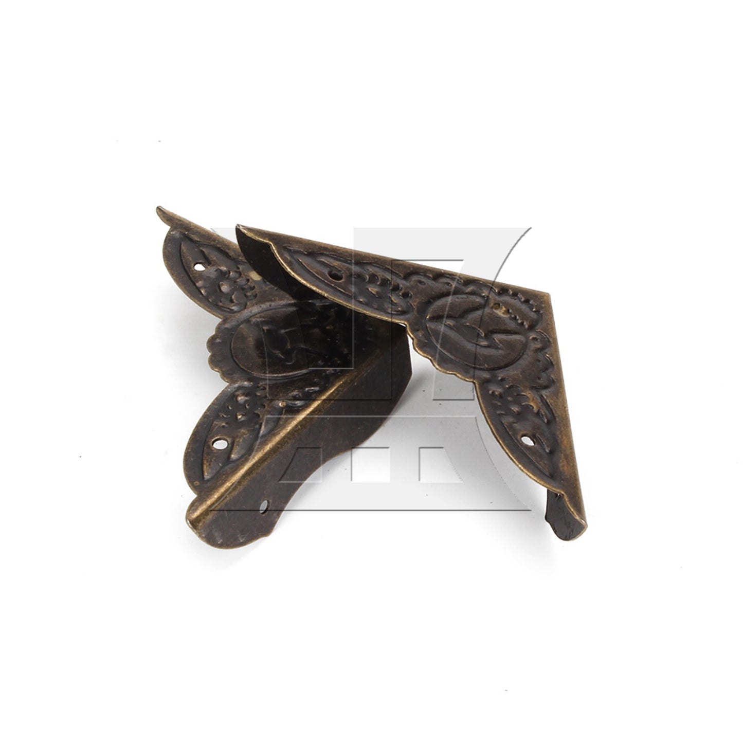 BQLZR Ancient Antique Bronze Desk Edge Cover Iron Box Corner Conservator